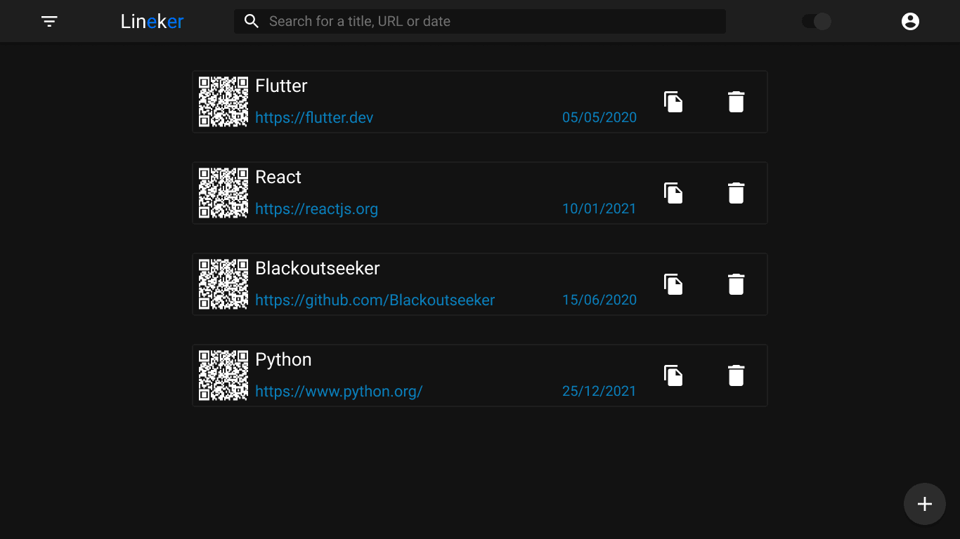 Dark theme available